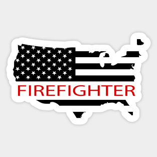 Firefighter Flag Sticker